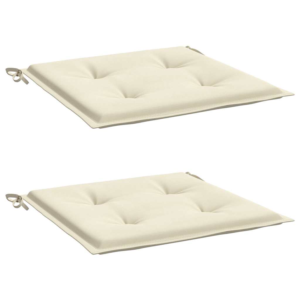 hynder til havestol 2 stk. 40x40x4 cm oxfordstof cremefarvet