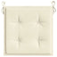 hynder til havestol 6 stk. 40x40x4 cm oxfordstof cremefarvet