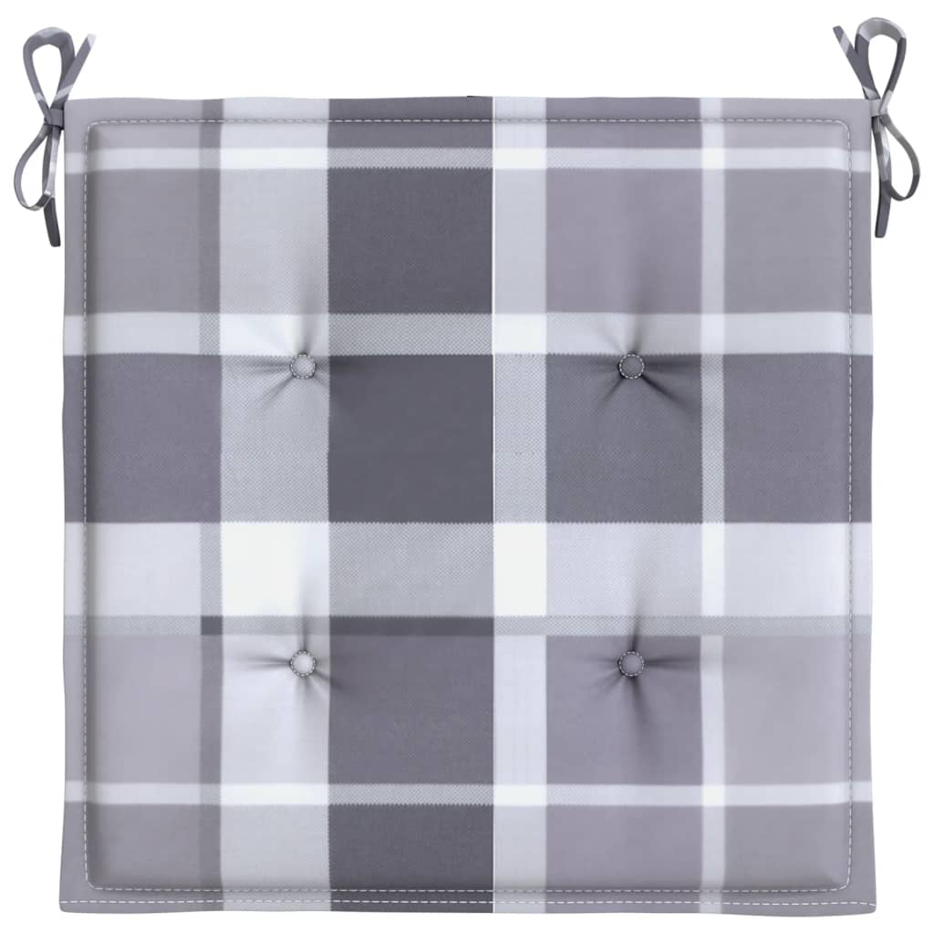hynder til havestol 6 stk. 40x40x4 cm oxfordstof gråternet