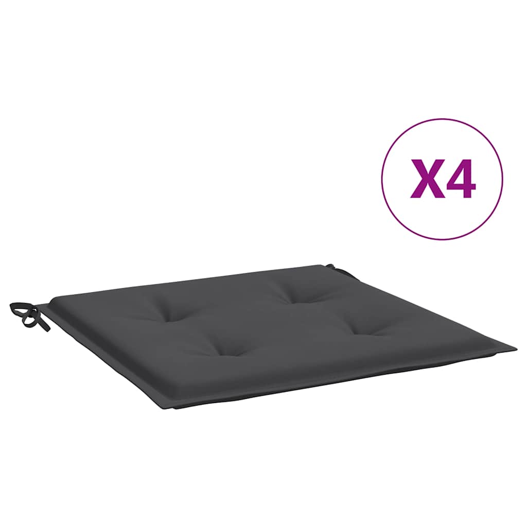 hynder til havestol 4 stk. 50x50x4 cm oxfordstof antracitgrå