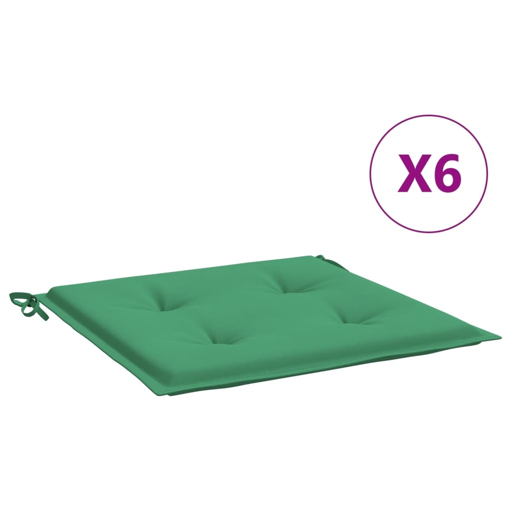 hynder til havestol 6 stk. 50x50x4 cm oxfordstof grøn
