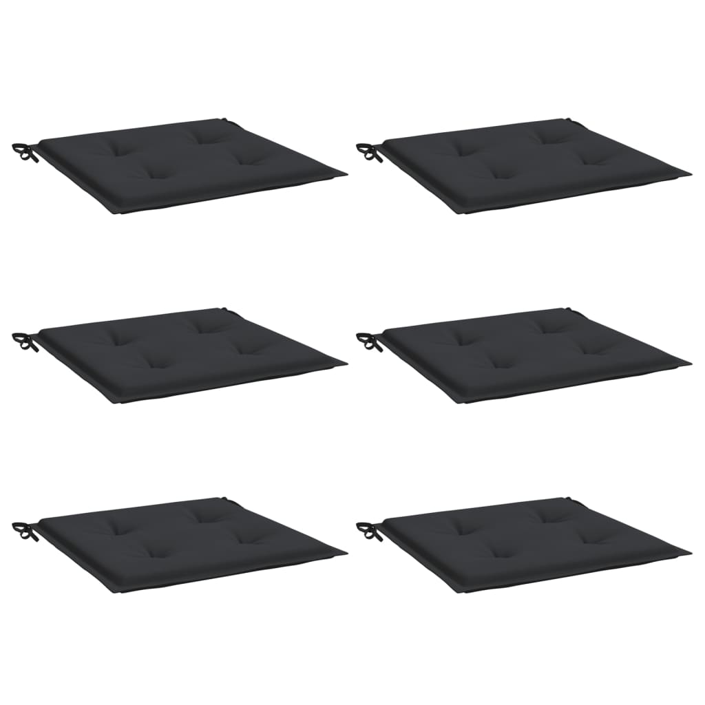 hynder til havestol 6 stk. 50x50x4 cm oxfordstof sort