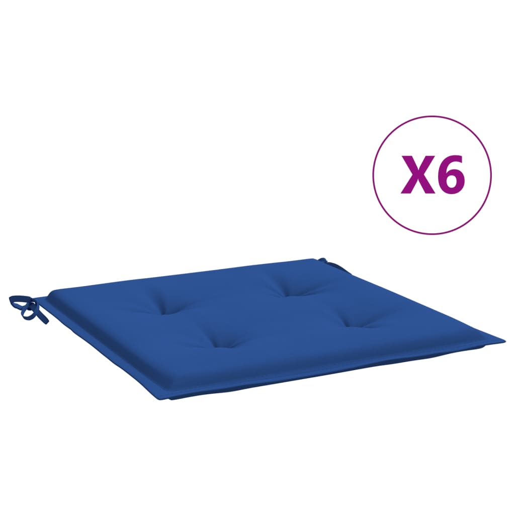hynder til havestol 6 stk. 50x50x4 cm oxfordstof kongeblå