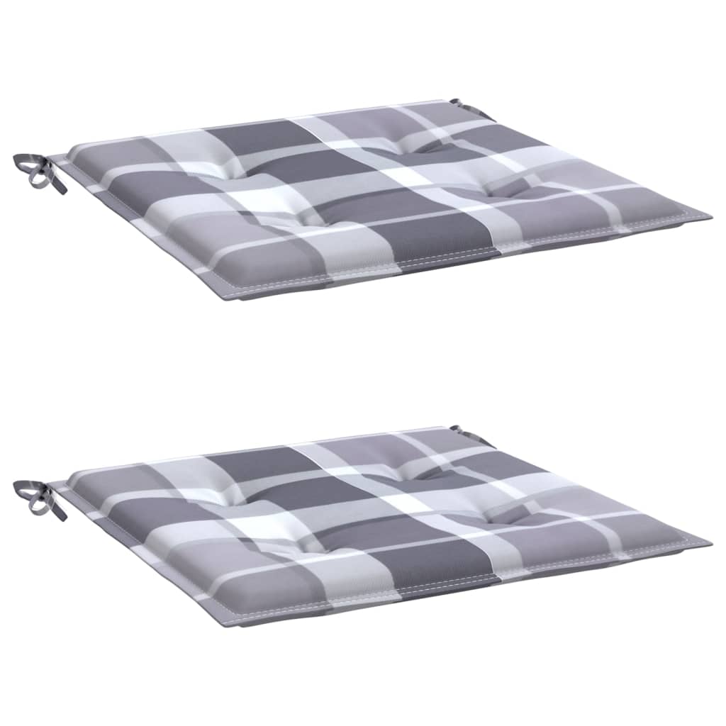 hynder til havestol 2 stk. 50x50x4 cm oxfordstof gråternet