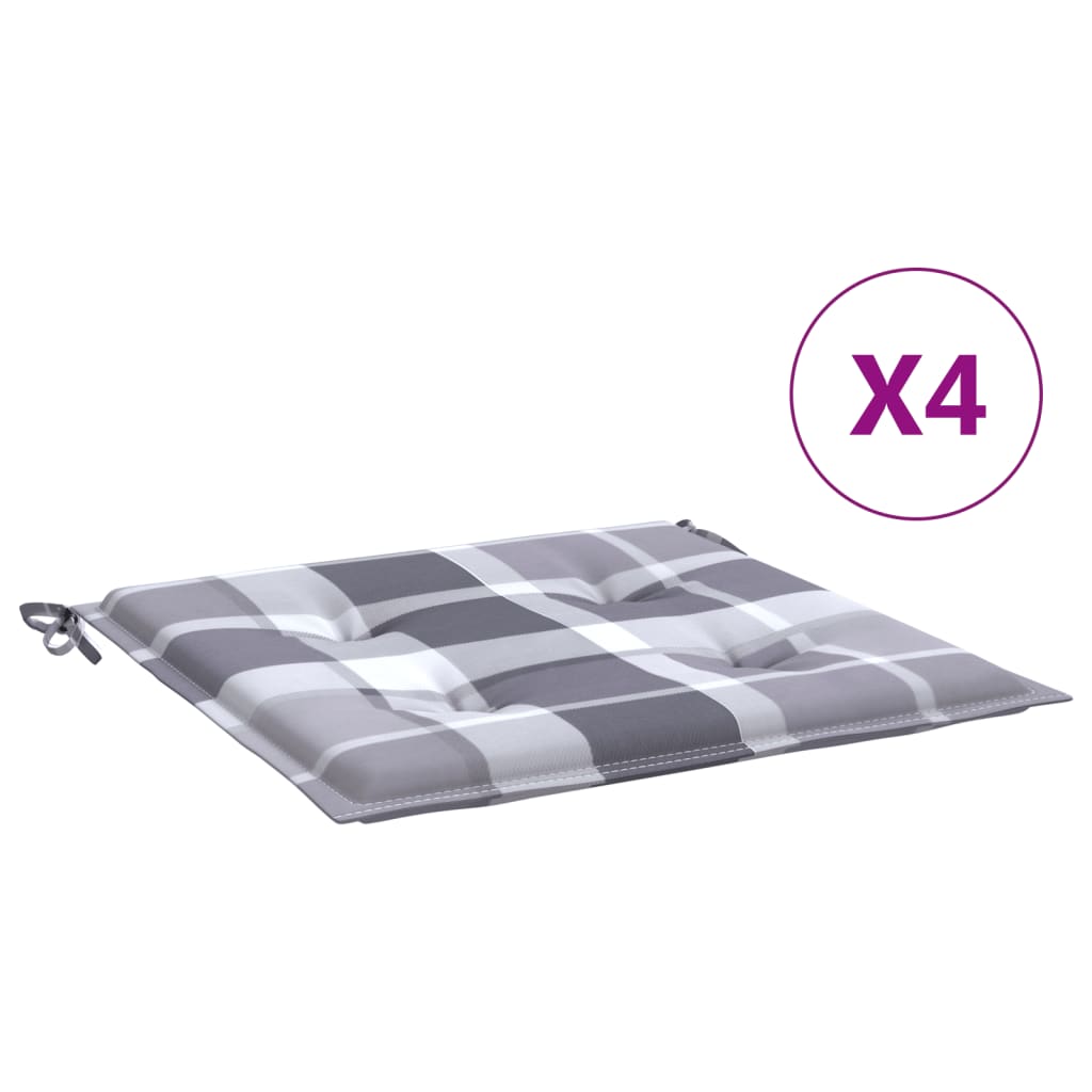 hynder til havestol 4 stk. 50x50x4 cm oxfordstof gråternet