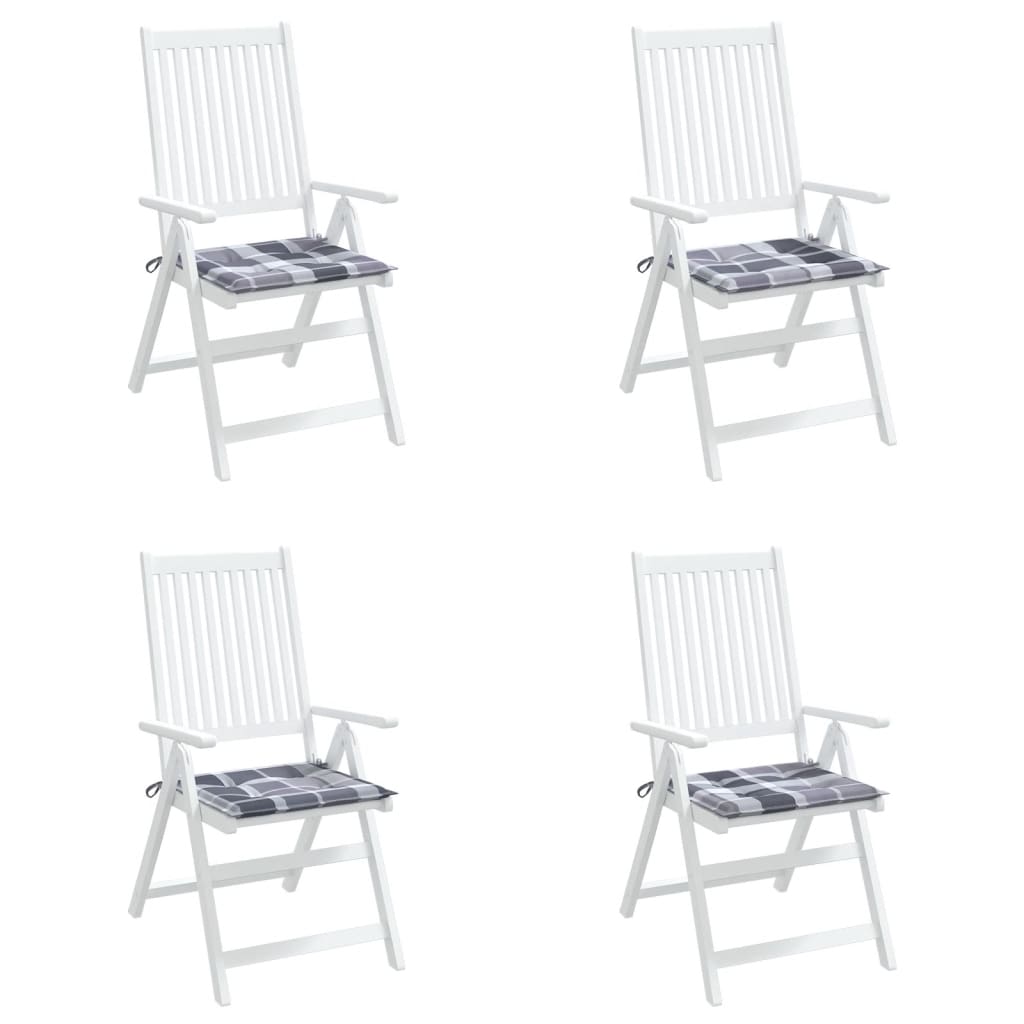 hynder til havestol 4 stk. 50x50x4 cm oxfordstof gråternet