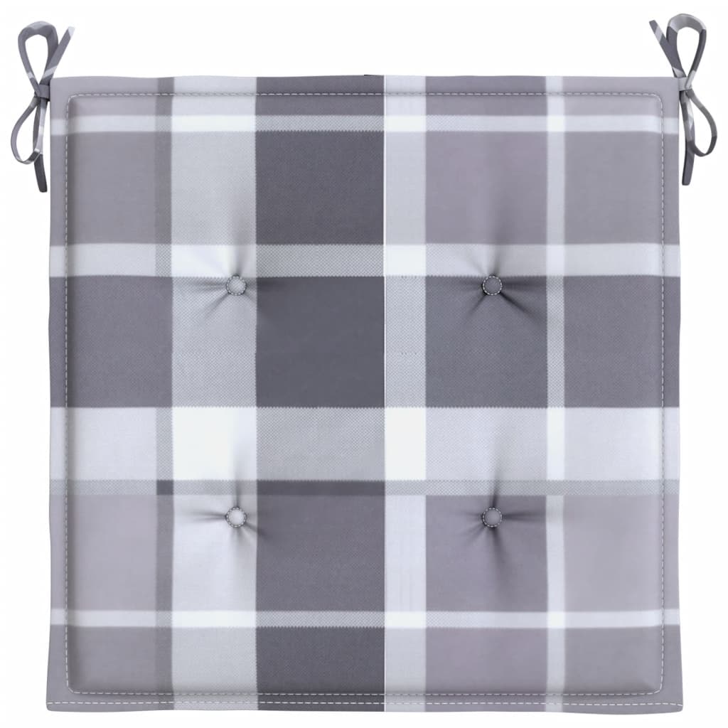 hynder til havestol 6 stk. 50x50x4 cm oxfordstof gråternet