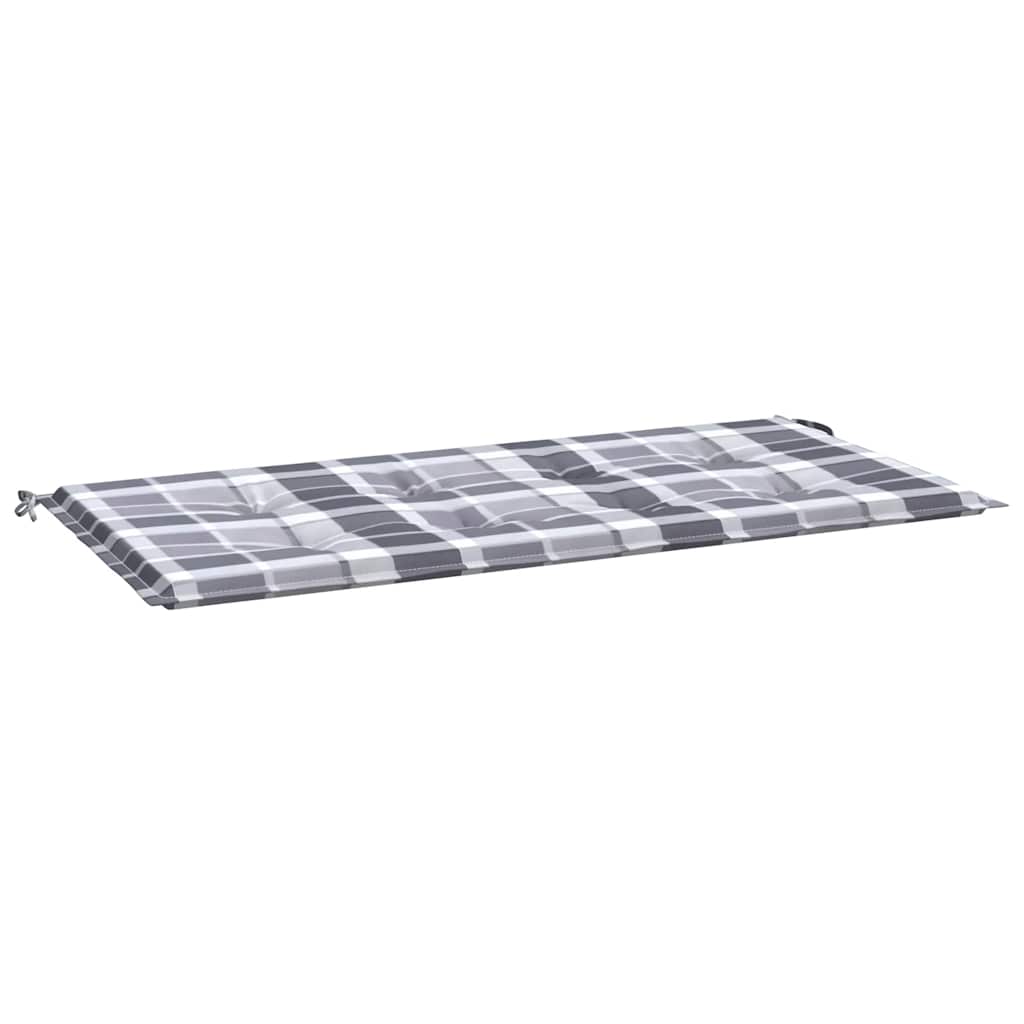 hynde til havebænk 120x50x3 cm oxfordstof ternet grå