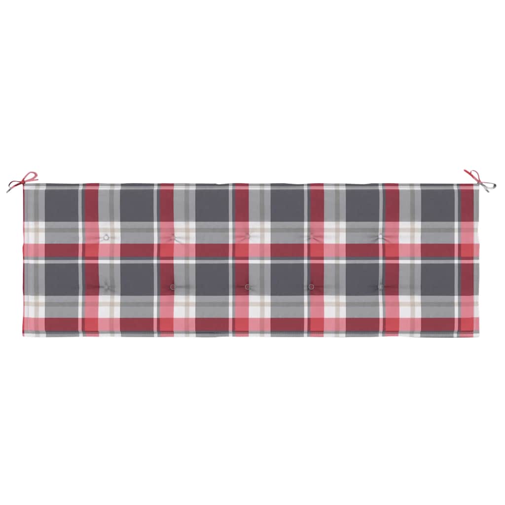 hynde til havebænk 150x50x3 cm oxfordstof ternet rød