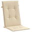 stolehynder m. høj ryg 6 stk. 120x50x3 cm stof beige