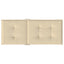 stolehynder m. høj ryg 6 stk. 120x50x3 cm stof beige