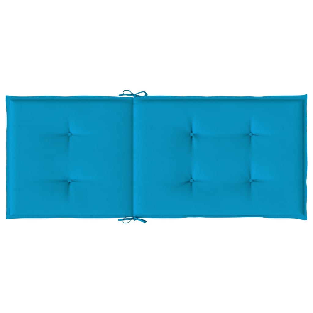 stolehynder m. høj ryg 6 stk. 120x50x3 cm stof blå