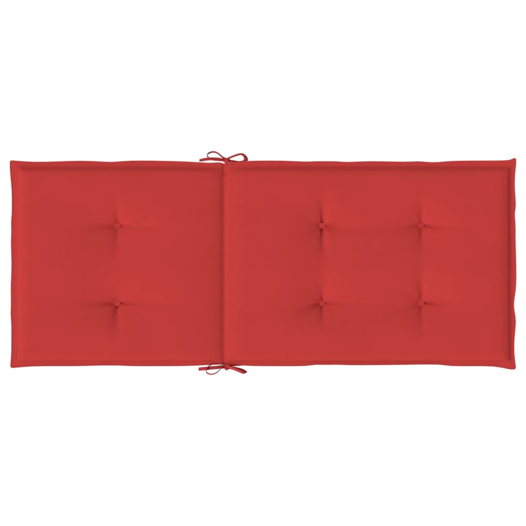 stolehynder m. høj ryg 6 stk. 120x50x3 cm stof rød