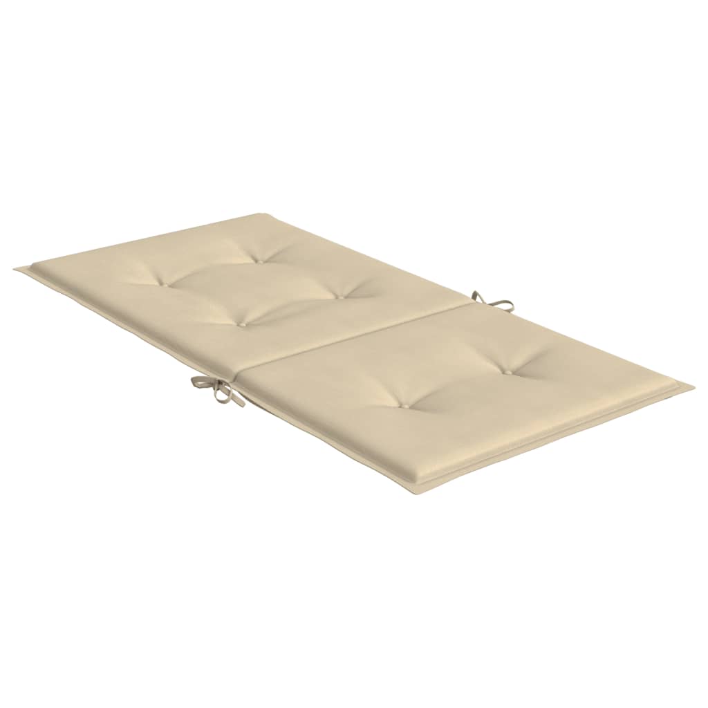 stolehynde m. lav ryg 6 stk. 100x50x3 cm oxfordstof beige