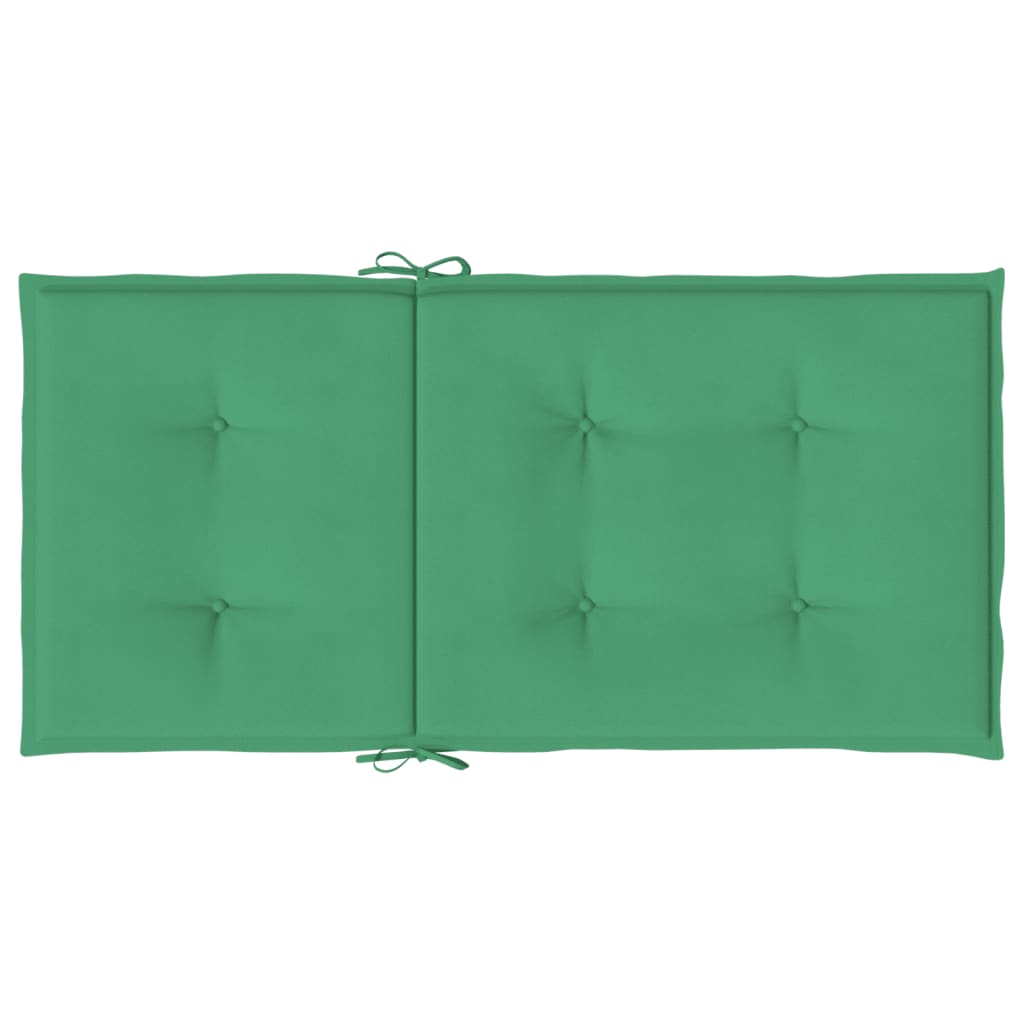 stolehynde m. lav ryg 6 stk. 100x50x3 cm oxfordstof grøn