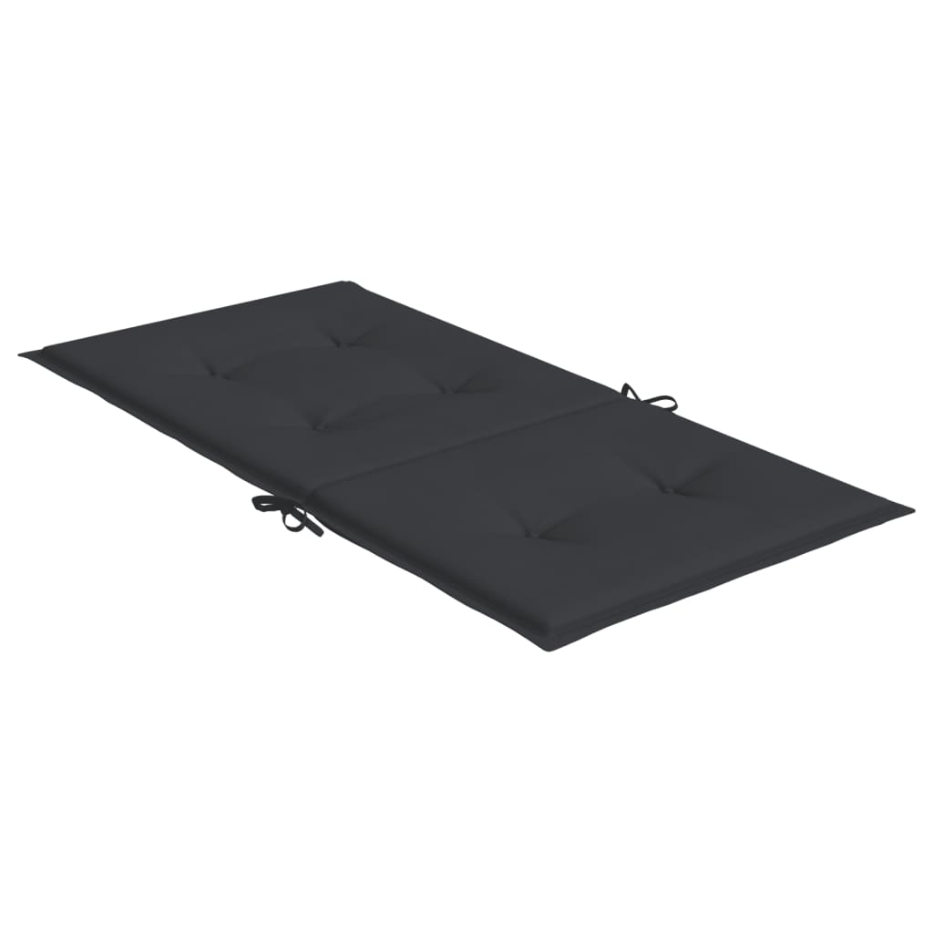 stolehynde m. lav ryg 6 stk. 100x50x3 cm oxfordstof sort