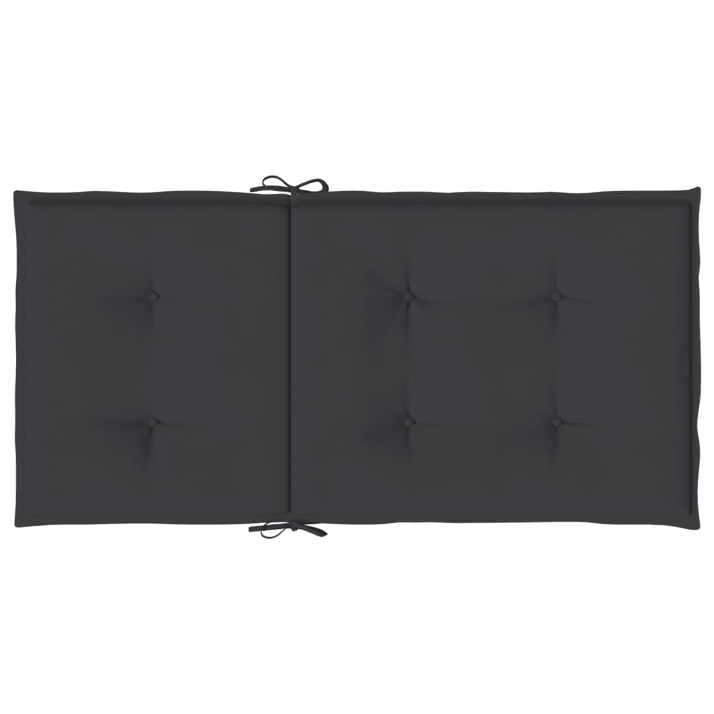 stolehynde m. lav ryg 6 stk. 100x50x3 cm oxfordstof sort