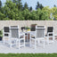 stolehynde m. lav ryg 6 stk. 100x50x3 cm oxfordstof sort