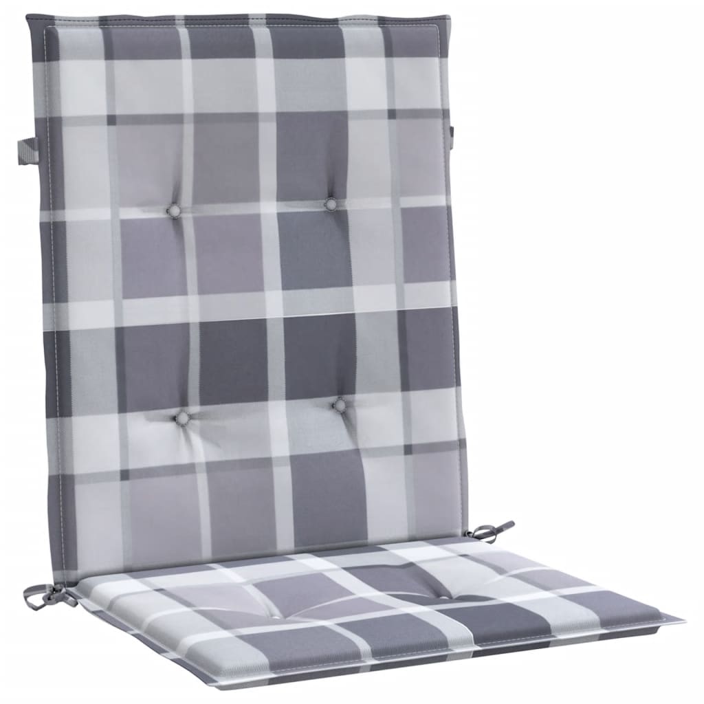 stolehynde m. lav ryg 4 stk. 100x50x3 cm oxfordstof gråternet