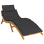 hynde til liggestol 186x58x4 cm oxfordstof sort