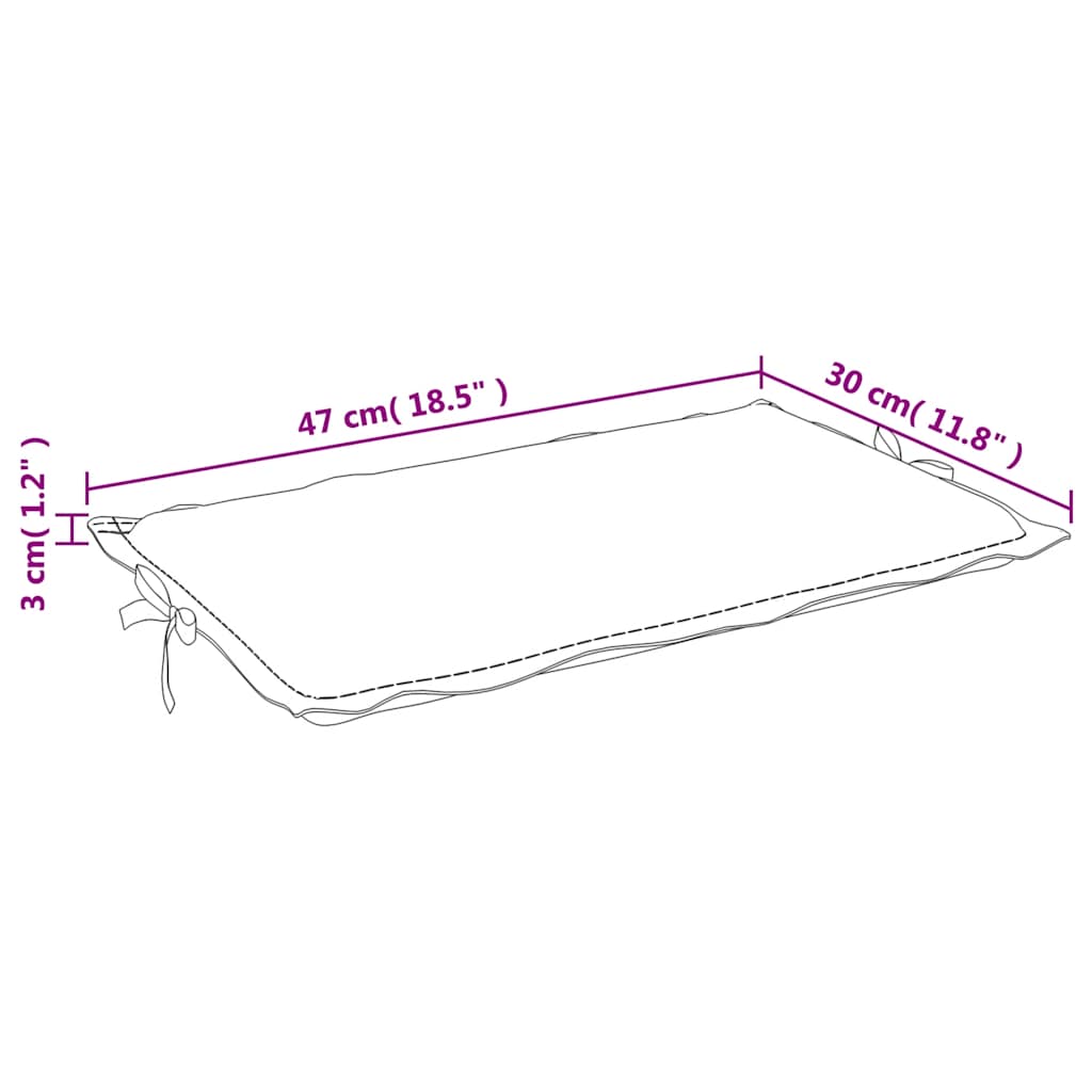 hynde til liggestol 186x58x4 cm oxfordstof sort