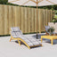hynde til liggestol 186x58x4 cm oxfordstof gråternet