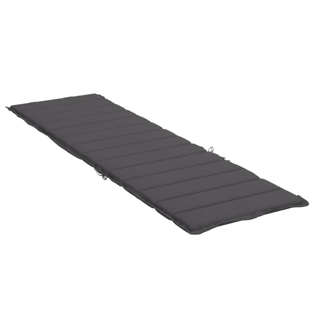hynde til dækstol 200x50x3 cm oxfordstof antracitgrå