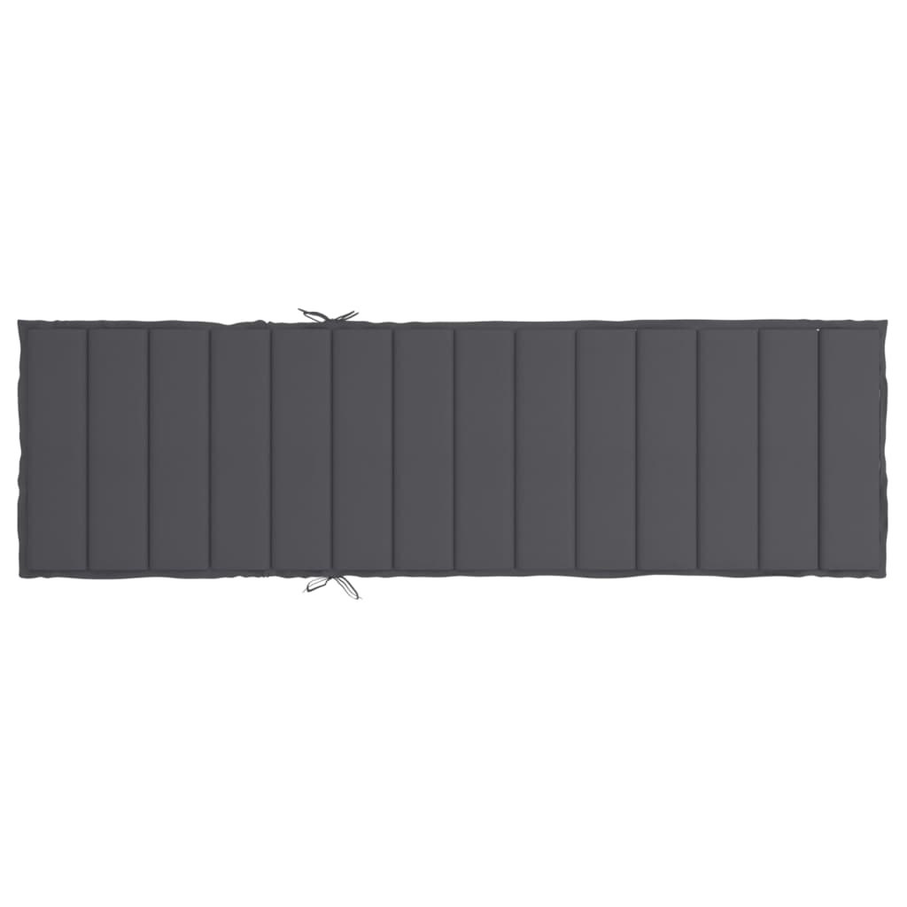 hynde til dækstol 200x50x3 cm oxfordstof antracitgrå