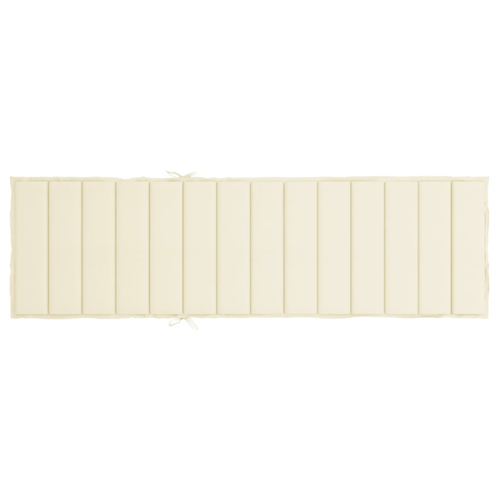 hynde til liggestol 200x50x3 cm oxfordstof cremefarvet