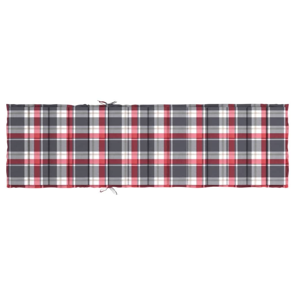 hynde til liggestol 200x50x3 cm oxfordstof rødternet