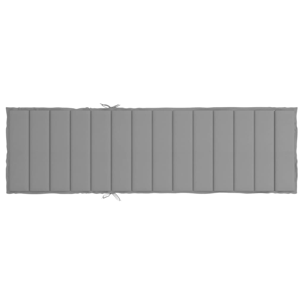 hynde til liggestol 200x60x3 cm oxfordstof grå