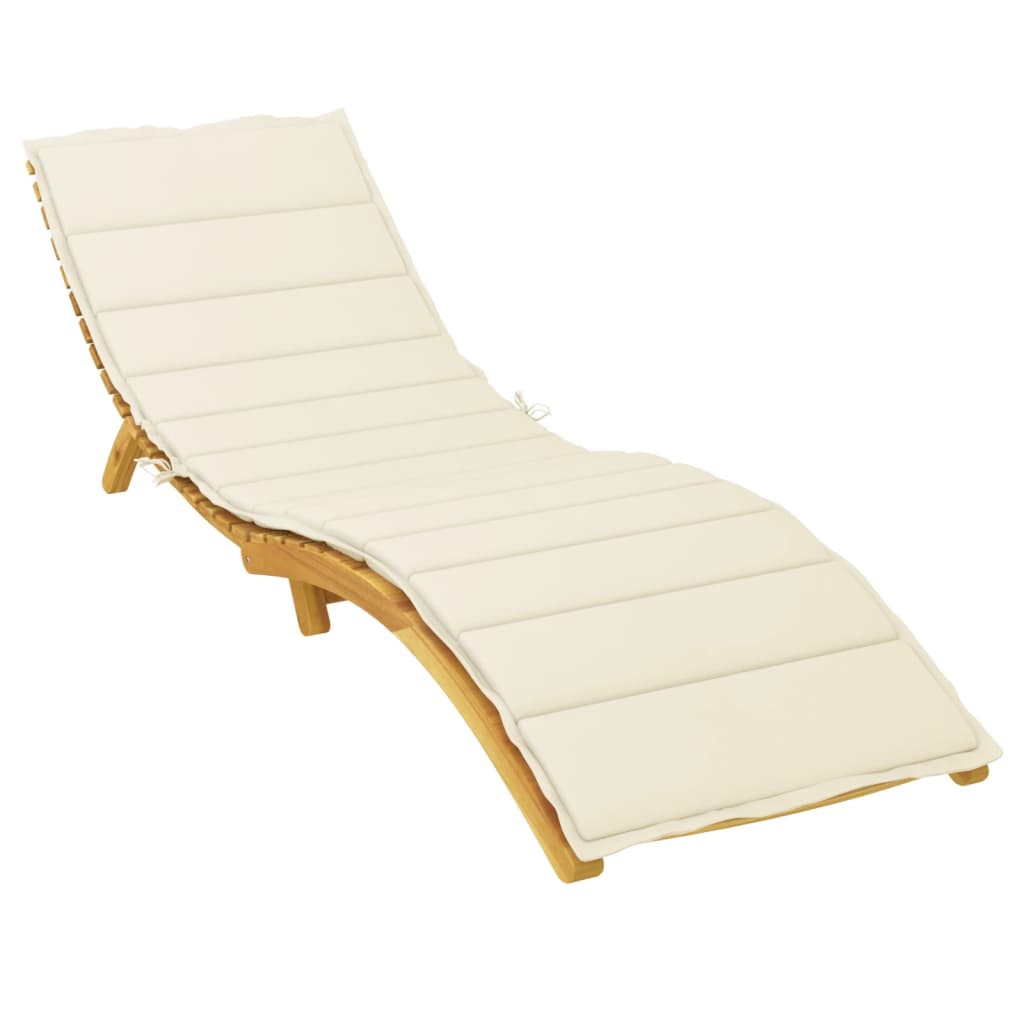 hynde til liggestol 200x60x3 cm oxfordstof cremefarvet