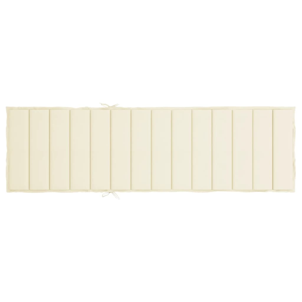 hynde til liggestol 200x60x3 cm oxfordstof cremefarvet