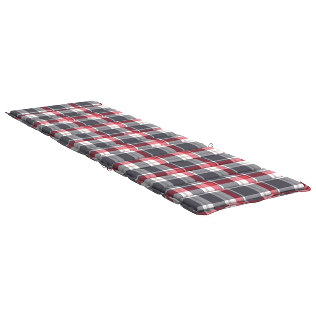 hynde til liggestol 200x60x3 cm oxfordstof rødternet