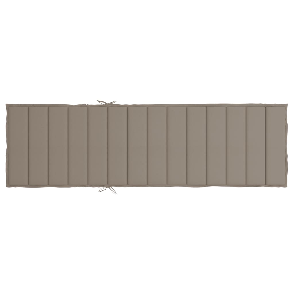 hynde til liggestol 200x70x3 cm oxfordstof gråbrun