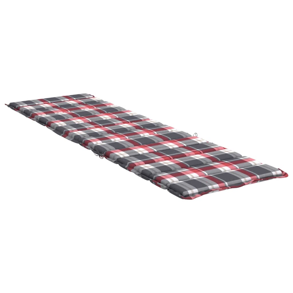 hynde til liggestol 200x70x3 cm oxfordstof rødternet