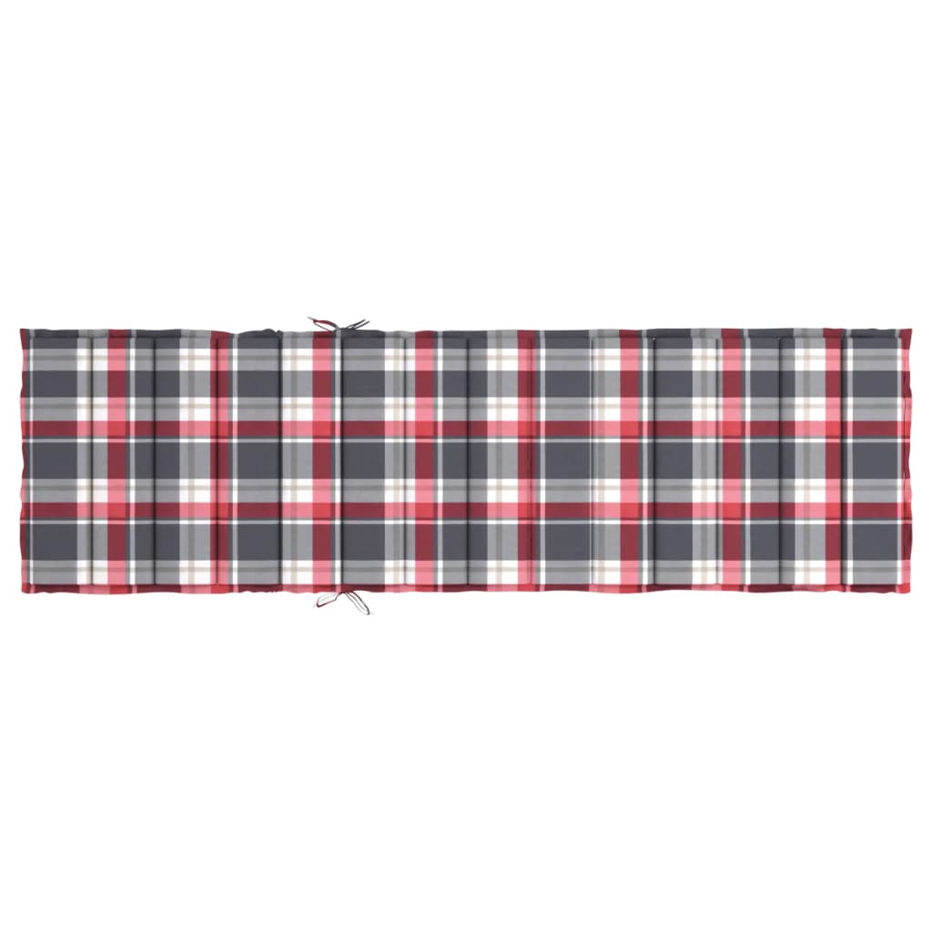 hynde til liggestol 200x70x3 cm oxfordstof rødternet