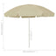 strandparasol 300 cm sandgul