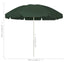 strandparasol 240 cm grøn