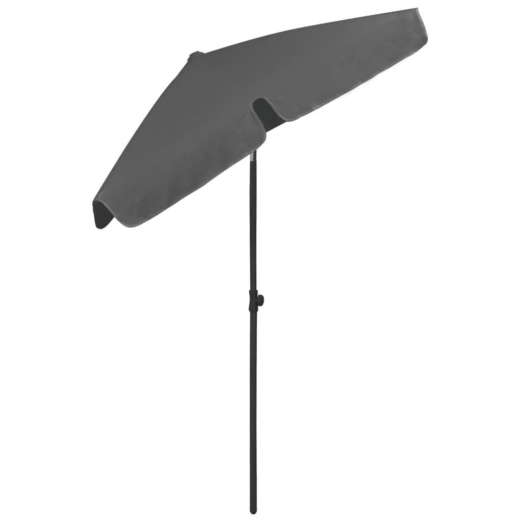 strandparasol 180x120 cm antracitgrå