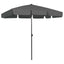 strandparasol 200x125 cm antracitgrå