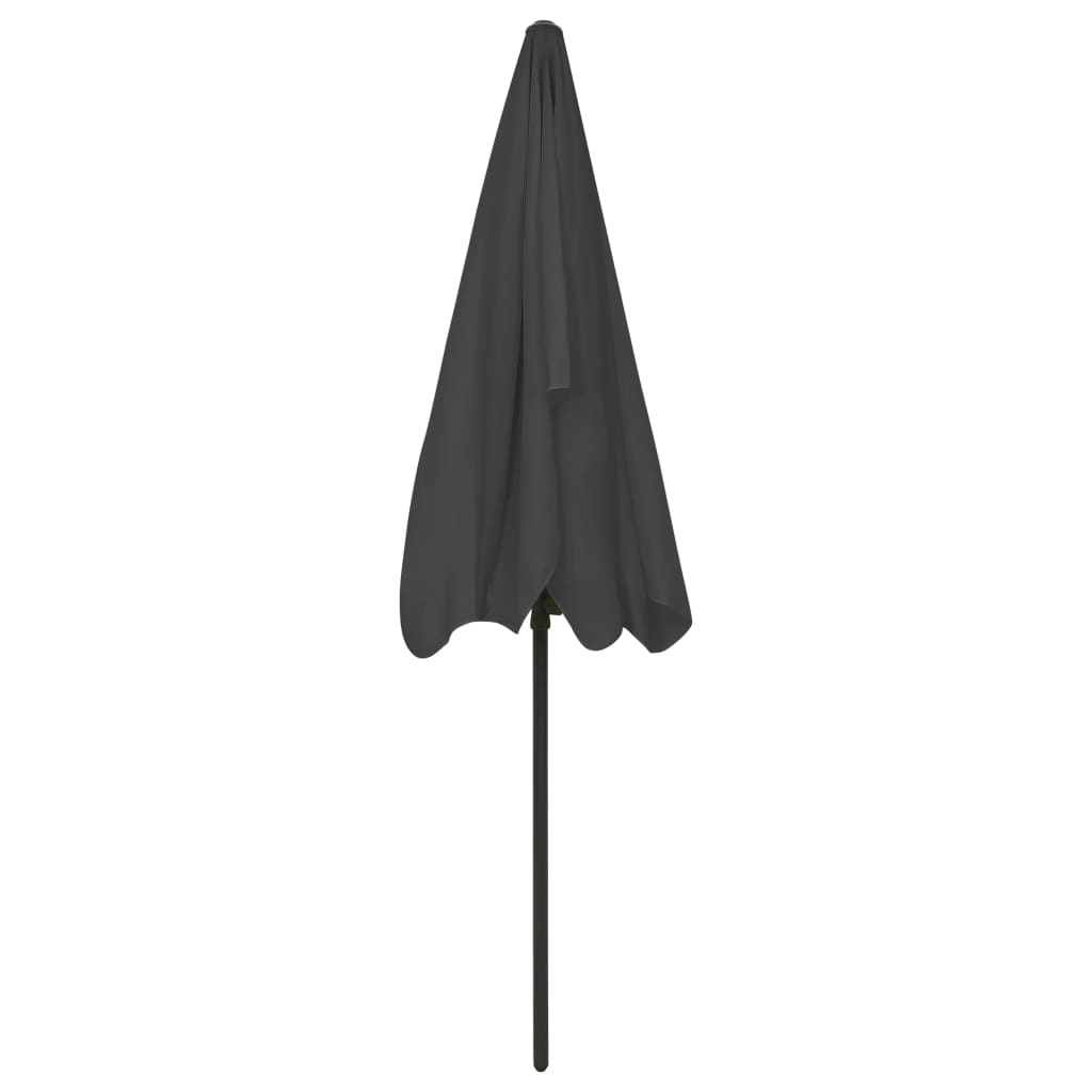 strandparasol 200x125 cm antracitgrå
