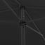 strandparasol 200x125 cm sort