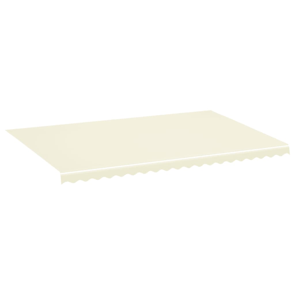 udskiftningsdug til markise 5x3,5 m polyester cremefarvet