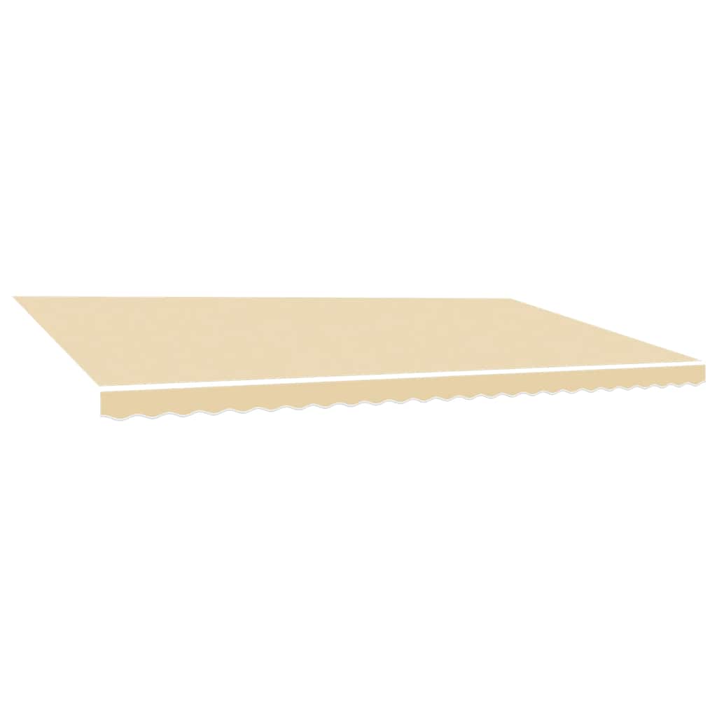 udskiftningsdug til markise 600x350 cm polyester cremefarvet