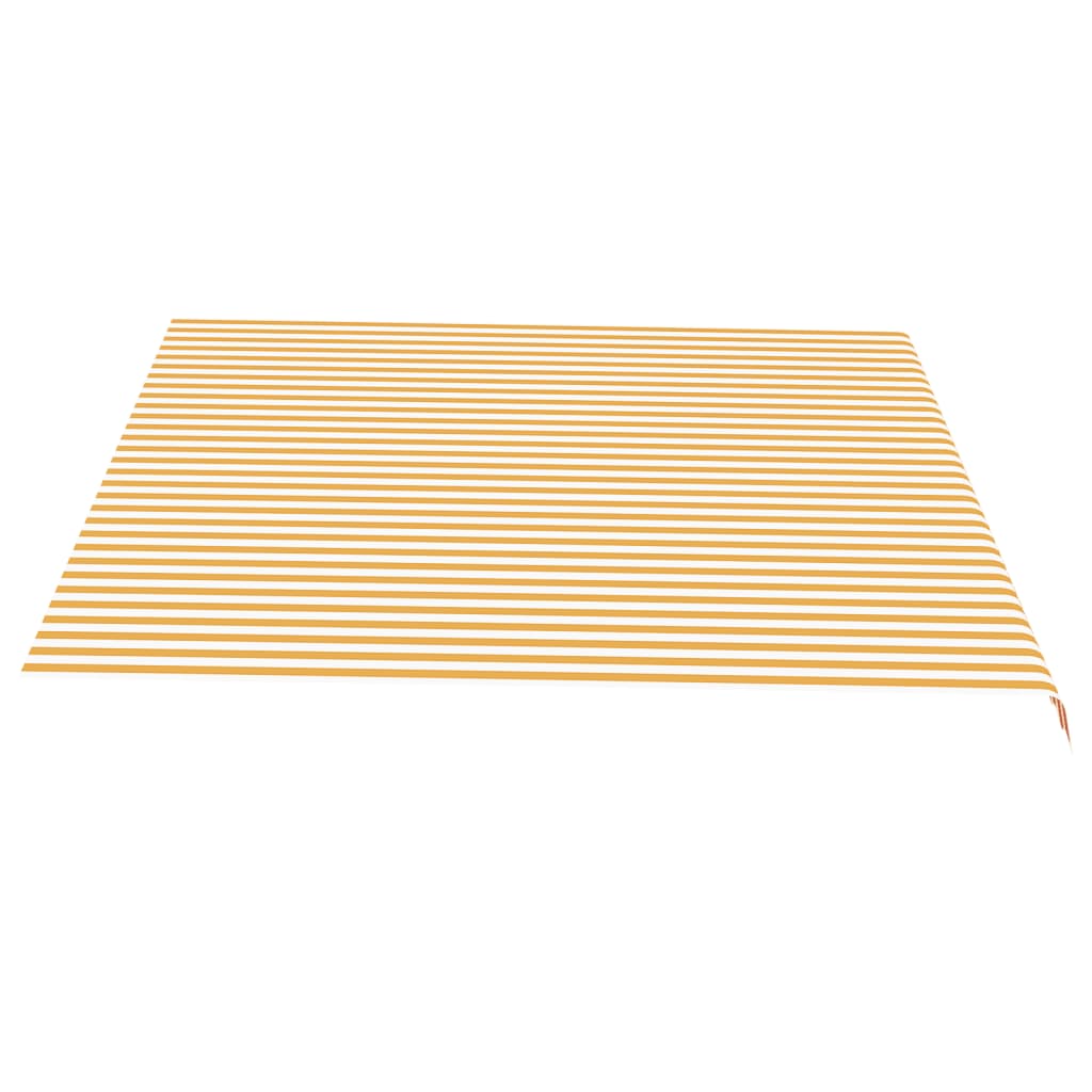 udskiftningsdug til markise 4,5x3,5 m polyester gul og hvid