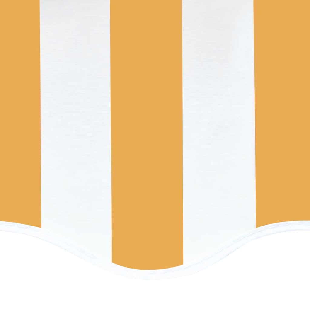 udskiftningsdug til markise 4,5x3,5 m polyester gul og hvid