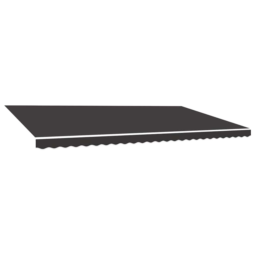 udskiftningsdug til markise 600x350 cm polyester antracitgrå