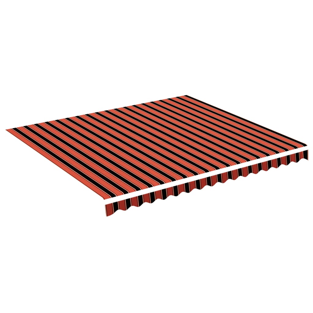 udskiftningsdug til markise 4x3,5 m polyester orange og brun