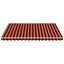 udskiftningsdug til markise 4x3,5 m polyester orange og brun